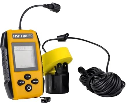 Détecteur de Poissons Portable Intelligent, sondeur Profondeur Poisson, équipement pêche avec transducteur Sonar Kayak/Bateau/Glace