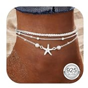 ADRAMATA Vristlänk i 925 sterlingsilver för kvinnor, justerbar vristlänk med hjärta i kubisk zirkonia, Silver