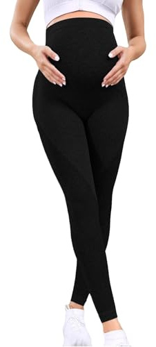 Leggins Gravidanza Donna Leggings Premaman Leggins Neri Pantalone Nero Abiti Abbigliamento Invernali Pantaloni Morbidi Abito Invernale Pants Maternity Post Parto Tallier Elegante Yoga Completo