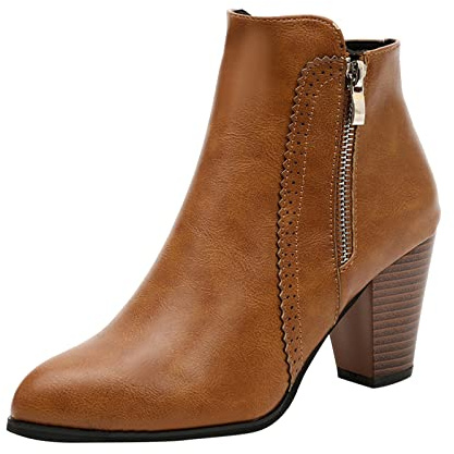 Generisch Bottines Chelsea à plateforme pour femme, bottines en cuir pour femme, bottines en cuir, bottines à tige large, bottines pour femme, bottes pour les loisirs, les mariages, les fêtes