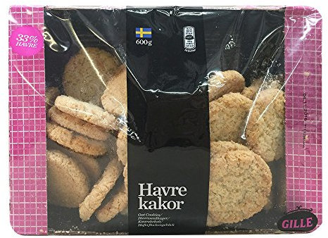 Gille Schwedisches Haferflockengebäck, Havre kakor, leckere Haferkekse aus Schweden, 600g