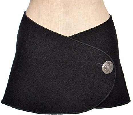 NAMSA - NIERENWÄRMER aus 100% Wolle - GEWICHT: 670/690 gr./m - Hüftschmeichler, Cacheur, Wollschal, HÜFTGÜRTEL mit silberfarbenem Metallknopf - Filigran - verschiedene Grössen