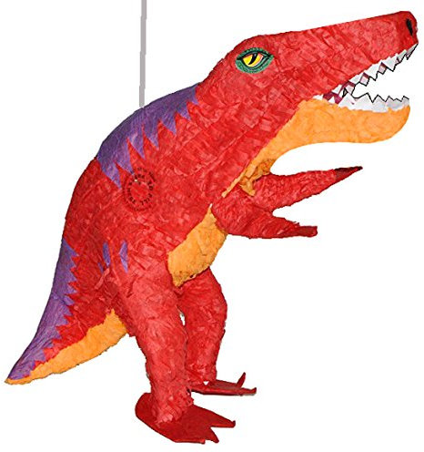 belldessa 3-D XL Pinata - Dinosaurier / 2. Wahl - Deko Kindergeburtstag für Süßigkeiten Tischdekoration Pinatas - Partydekoration Tyrannosaurus Rex Dino Dinos - Sau