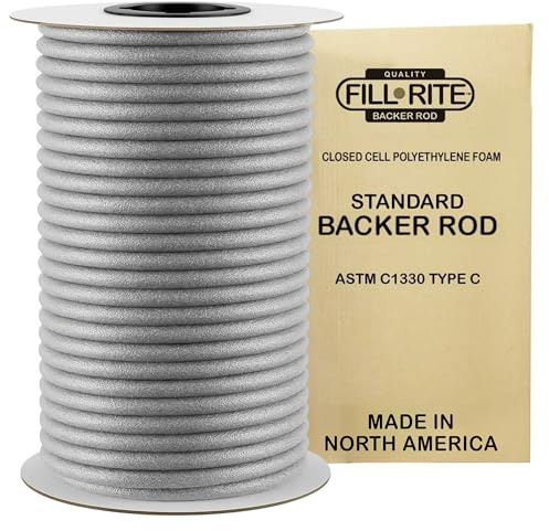 Oodles of Noodles Closed-Cell Foam Backer Rope – 1 Inch x 600 Ft Bulk Roll Crack Filler for Caulking, Grey Foam Gap Filler for Sealant Depth Control, Driveway Expansion Joints, Construction Use