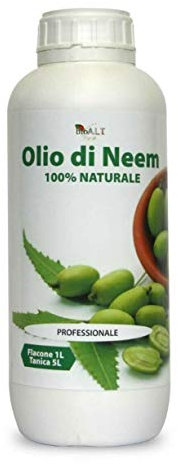 Olio di Neem bioA.L.T Efficace Naturale per Piante ornamentali Alberi da frutto e Ortaggi Contro ogni Avversità del Terreno come Afidi Cimici e Insetti Infestanti prodotto 100% Vegetale 1l