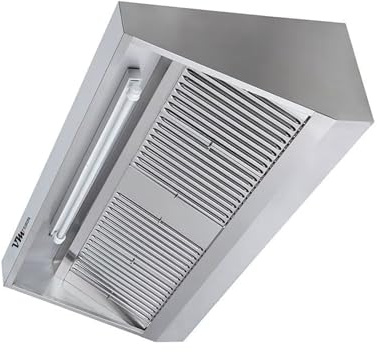 VM Europa - Wandhaube - Maße - 140 x 90 cm - Mit LED-Beleuchtung, Drehzahlregler und Motor - Edelstahl AISI 430 - Dunstabzugshaube Ablufthaube Gastro Abzugshaube Gastronomie Freihängend Profiküche