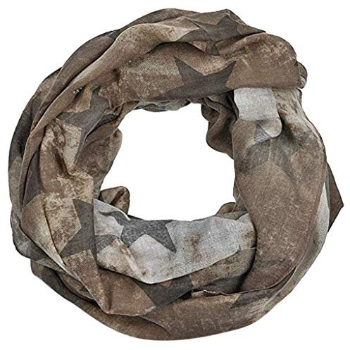 Lazzboy Damenmode Winter Star Schal Oberbekleidung Warmhalten Damen Loop Loopschal Herbst Winterschal Herbstschal Rundschal Schlauchschal Stern(D)