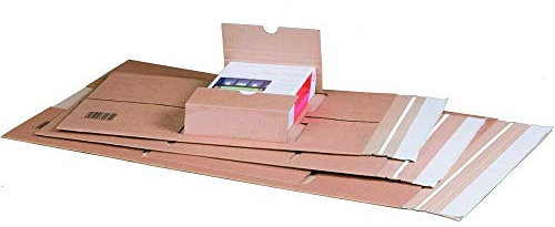Ropipack Universalverpackung Buchverpackung Multimediaverpackung Verpackung universal mit Haftklebung und Aufreißfaden mittige Aufnahme 310 x 250 x 100 mm A4-20 Stück