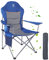 EVER ADVANCED Luxus Campingstuhl Faltbar 160KG Belastbar Ultragroß mit Hoher Rückenlehne, Bequemer Klappstuhl mit Seitentsche & Getränkehalter für Camping Garten Balkon Anglen, Gartenstuhl Angelstuhl