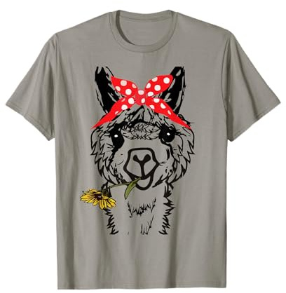 Frauen Lama Bandana - Alpaka Lama Tier Grafiken lustig T-Shirt