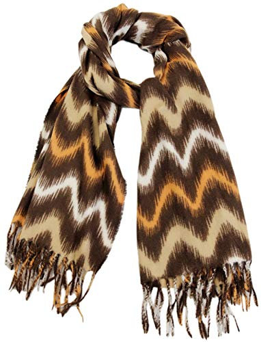 irisaa XXL Damen karierter Schal langer Herbst Winterschal warm und weich 180cm×70cm, Schals Farbe 2019:Braun Beige