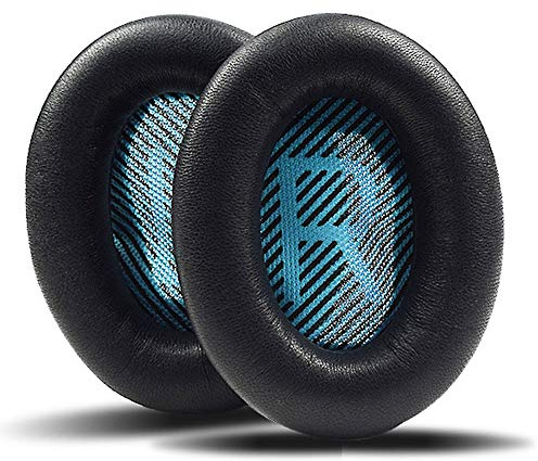 Professional Over-ear Headphones Ear Pads Cushions Replacement Earpads compatible with Bose QuietComfort 35 (QC35) QC35 II 15 QC15 QC25 QC2 / Ae2 Ae2i Ae2w SoundTrue & SoundLink (Black)