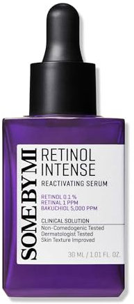 SOME BY MI Retinol Intense Reactivating Serum – 30ml – Siero viso coreano con bakuchiol e retinolo – Rassoda, affina i pori e migliora i segni dell’invecchiamento – Cura coreana