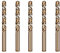 HSS-Co 5% Cobalt Bohrer Kobalt Jobber Bohrer Set Spiralbohrer zum Bohren auf Edelstahl, Harte Stähle, Metall (12.0mm(5 Stück))