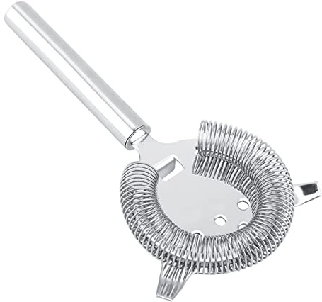 Passoire à cocktail en acier inoxydable, filtre à ressort Hawthorne avec trou de filtre pour bar à domicile et barmans professionnels