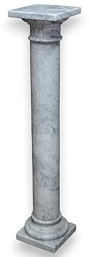 CBAM Säule aus weißem kristallinem Marmor, Höhe 100 cm