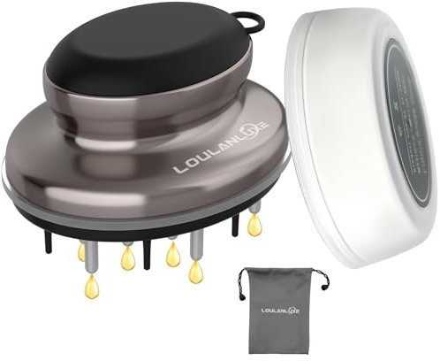 LOULANLUXE Kopfhaut Öl Applikator 30 ml Kopfhaut Applikator Kamm Scalp Applicator für Dünnflüssige Flüssigkeiten, Kopfmassage Kopfhaut Pflege Haarwachstum Ätherisches Öl Liquid Serum (Braun, Set1)