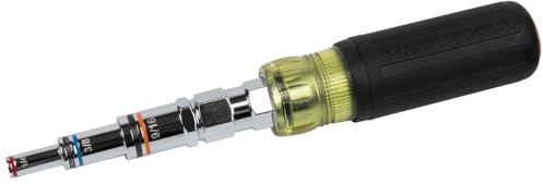 Klein Tools 32809MAG 9-in-1 Multi-Nut Driver Tool, Magnetic SAE Pass Through Driver with Hex Nut Sizes 3/16 to 3/4-Inch