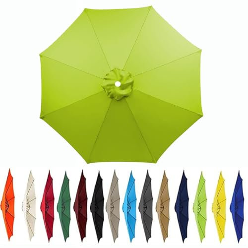 Auvent de Remplacement pour Parasol 2m/2,7m/3m, 6 Baleines/8 Baleines Toile de Rechange pour Parasol Déporté, Housse de Rechange Pour Parasol de Jardin Terrasse Plage(Color5,9.8ft(3.0m)/8 Rippen)
