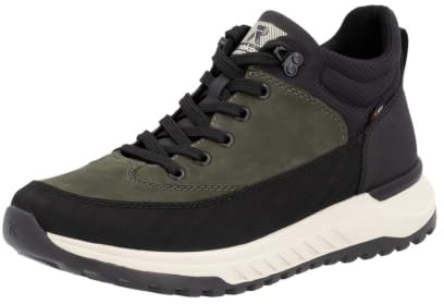 Rieker - Baloncesto de piel baja, Verde Combi, 45 EU