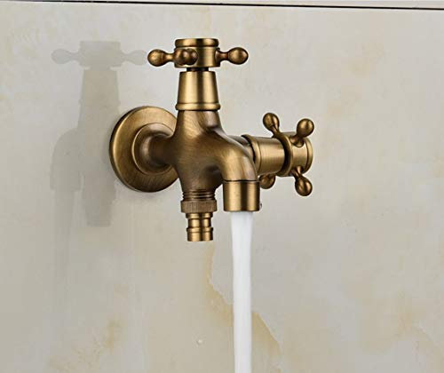 Rubinetto singolo freddo in ottone massiccio per esterni, antiruggine, a tenuta stagna, resistente al freddo, per lavapavimenti e piscina, giardino, balcone, patio