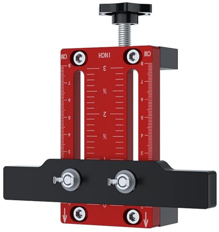Cabinet Door Installation Jig, Aluminum Alloy Support Arm Clamp Punch Locator Mounting Tool for Cabinets with Frame and Face, Stable and Accurate Door Installation Guide Template,