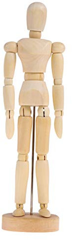 NUOBESTY 3D Bewegliches Gelenk Holzpuppe Ornament Kunst Skizze Modell Einzigartige Wohnkultur Kunst Werkzeug
