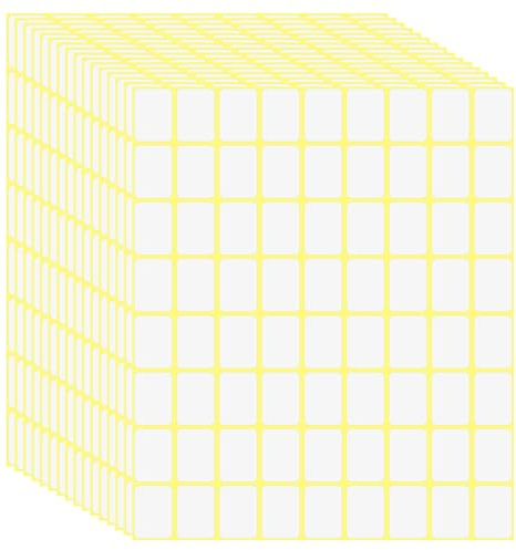 1152 StüCk Weiße Etiketten Selbstklebend 16 X 22mm,Klebeetiketten Klein,Aufkleber Zum Beschriften,Preisetiketten,Klebe Etiketten Zum Beschriften,FüR GläSer, UmschläGe, BüRo, KüChe Und KüChe