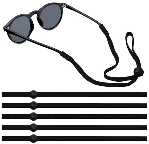 DIELIANHUA 5 PCS Cordones para Gafas, Cordón Gafas Ajustable, Cuerda Gafas Antideslizante, Cuerda para Gafas Nylon, Correa para Gafas Deportivas Universal para Gafas Deportivas, de Sol, de Lectura
