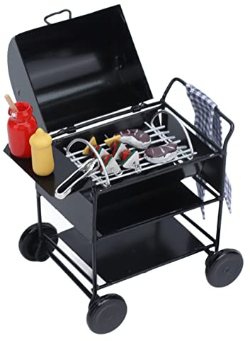 Tragbare Mini BBQ Grill Spielzeug, die Miniaturhäuser Lieben 1:12 Puppenhauszubehör