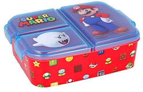 CARTOON Super Mario multifack återanvändbar plast matlåda tre fack skola fritid