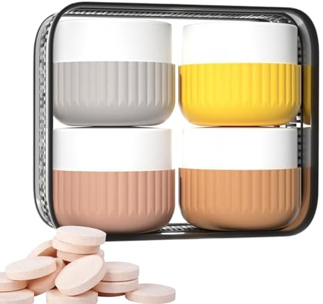 Contenitori da Viaggio,Set da 4 Pezzi | Versatili 50ml per Crema Viso, Lozione, Detergente e Cosmetici