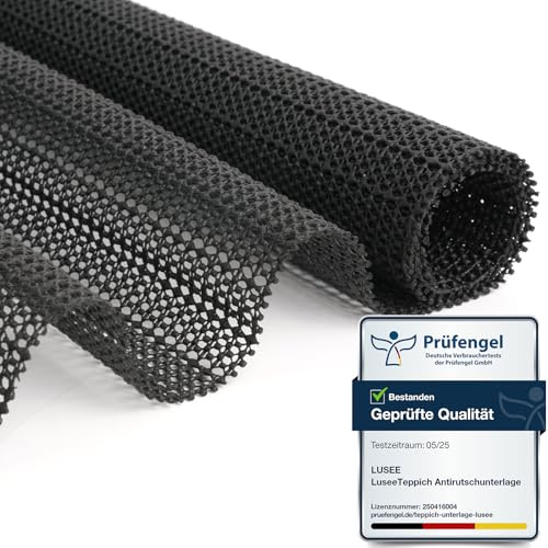 LUSEE 60x150cm Sottotappeto Antiscivolo in PVC, Magro Rete Sotto Tappetino Multiuso Tagliabile Lavabile Antiscivolo per Tappeti Moquette Cassetti Ripiani Materasso Divano