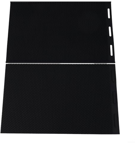 Gdfnmogo Juego de moldes de silicona de prensa de cera de abeja para herramientas de apicultura, 2 moldes flexibles para hacer hojas de cera de abeja en casa (44 x 27 cm, negro)