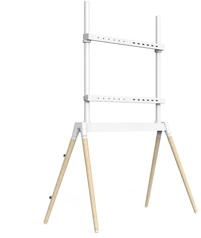 GJZQDKX Soporte de TV para televisores LED/LCD/OLED de 55-86 Pulgadas, Altura Ajustable, soporta 40 kg/88,1 LB, Soporte para Monitor portátil, VESA máx. 600 x 400 mm (Blanco) (Negro)
