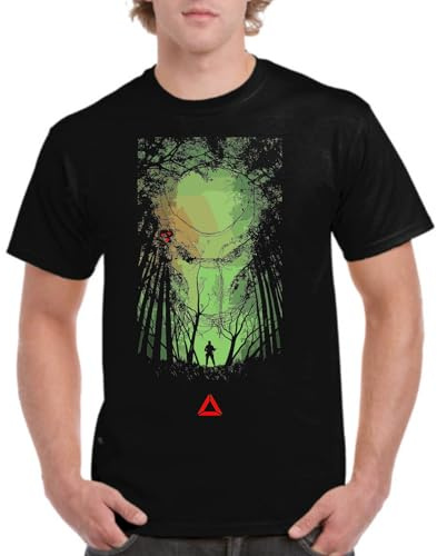 the Fan Tee Camiseta de Adulto de Hombre Peliculas Predator Depredador, Alienígena, Alíen, Extraterrestre, Yautja 001 XXL