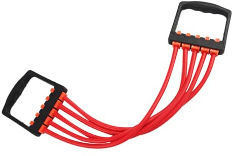 Brustexpander Verstellbarer Federtrainer für Krafttraining | Tpe Gummi, Armzug Widerstandsband, Büro und Fitnessanwendung, Zufällige Farbe