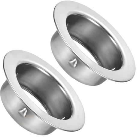 PATIKIL 2.8 Pulgadas (70mm) Collarín Para Tubería, 2 Piezas Brida Redonda De Pared Acero Inoxidable 304 Brida Recta Para Tubería En Aberturas De Pared Piso Techo Para Manguera, Plateado