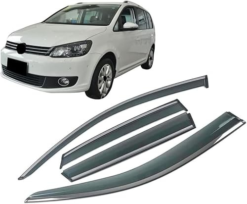 ANYANH 4 Stück Windabweiser Für VW Touran 2003-2010, Car Comfort Windabweiser Windabweiser Regenabweiser Rauchabweiser Regen Ventvisor Auto Seitenfenster Visier Abweiser