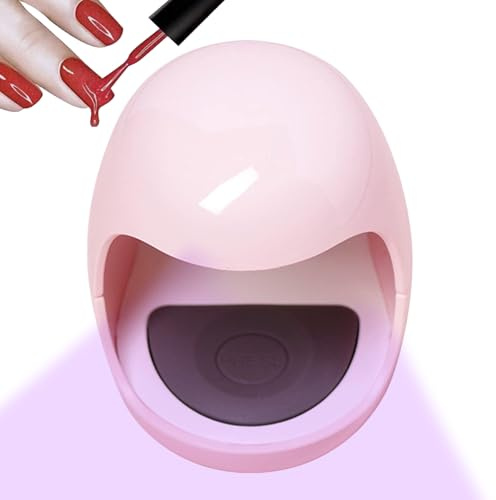 Mini LED-nagellampa – härdande med en finger, bärbart manikyrverktyg | kompakta handsäkra belysningsattribut förhindrar att huden mörklägger värme, exakt nagelhärdning användning för
