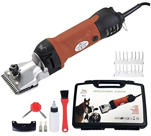 Folk Esquiladora peladora FL8B Caballo 500W Cabezal Lister Pro - Caballos, mulos, Perros, Gatos. Recomendada (A- Sin Accesorios Extra)