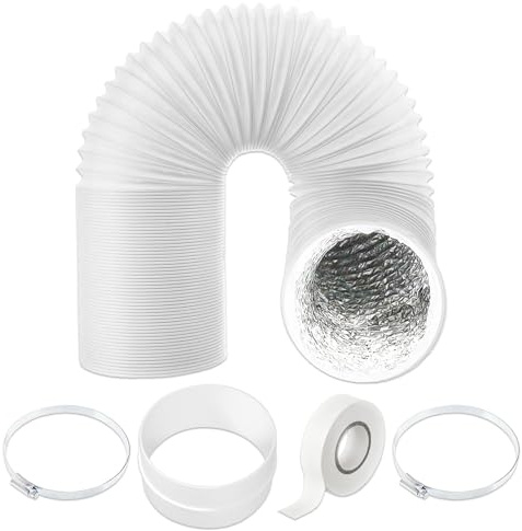 SPARES2GO Air Con Hose Insulated Pipe Vent Extension Kit, 3m x 5 125mm | For Portable AC Air Conditioners, Flexible