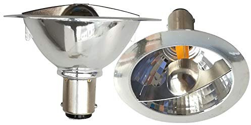 QLEE Lot De 2 Ampoules LED Ar70 RéFlecteur 3W Ac DC 12V Ba15d Base 2700K Blanc Chaud éQuivalent Spot 25W Ampoules HalogèNes IntéRieur ExtéRieur Maison Bureau Commercial Track Light 24° Faisceau