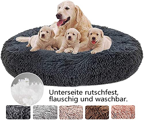 Haoye Hundebett Grosse Hunde, Flauschige Hundekissen, Premium Orthopädisches Haustierbett, kuschelige flocke Hundesofa, Hundekörbchen waschbar für mittel und große Hunde