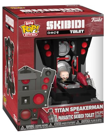 Funo Pop! Bitty Bots: Skibidi Toilet - Titan Speakerman - Parasitic Skibidi Toilet - 0.9 Inch and 4.7 Inch (11.9 Cm) - Television Collectable - Gift Idea - Toys for Kids & Adults