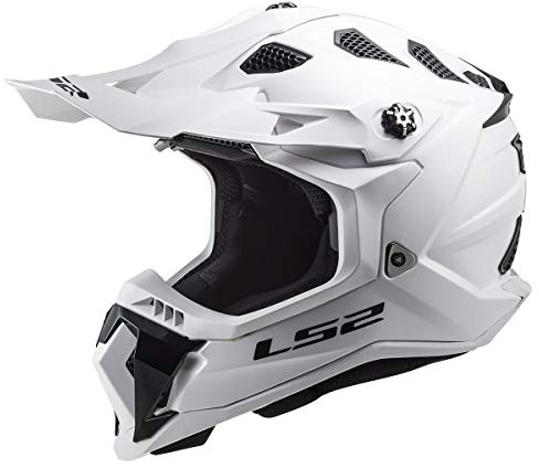 LS2 Helmets MX-Off Road Subverter Evo Helmet (Gloss White - Medium)