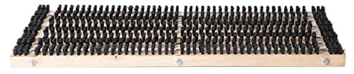 Esschert Design Holz-Fußmatte, Nylonborsten, schwarz