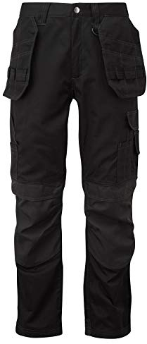 Osbauer Vêtement De Travail Homme – Pantalon Cargo Multipoches avec Poches Genouillères Taille Semi-élastique Cordura - Render Pro - 40 - Longueur Court