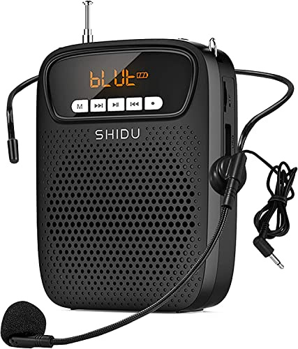 Amplificador de voz Bluetooth con micrófono, 2500 mAh, amplificador de voz portátil recargable para profesores, reuniones, yoga, fitness, aula, guía turística, etc