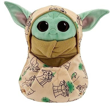 Disney Store Offizieller Grogu Plüsch mit Deckentasche – The Mandalorian – Disney Plushy in Baby Swaddle – Spielzeug für diejenigen, die Plüschfiguren, niedliche Plüschtiere und Baby-Plüschtiere